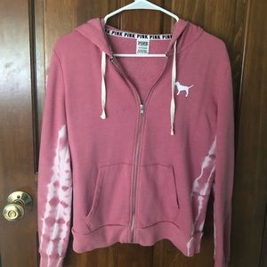 Pink/Tie-Dye zip up hoodie from PINK/VS